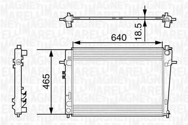 MAGNETI MARELLI 350213127500 Радіатор, охолодження двигуна