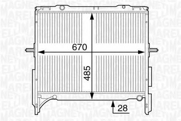 MAGNETI MARELLI 350213128700 Радіатор, охолодження двигуна