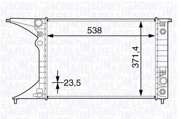 MAGNETI MARELLI 350213130800 Радіатор, охолодження двигуна