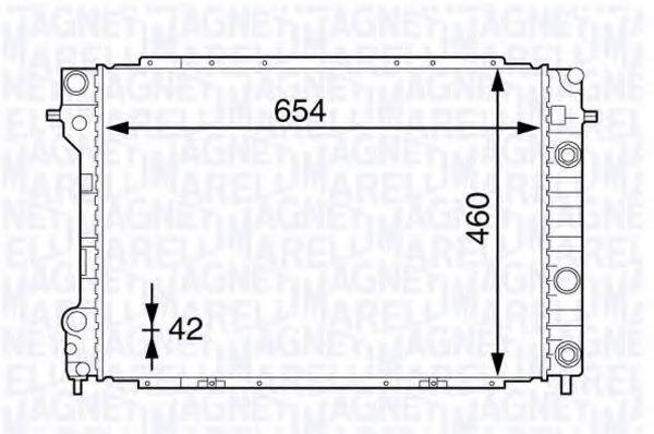 MAGNETI MARELLI 350213130900 Радіатор, охолодження двигуна