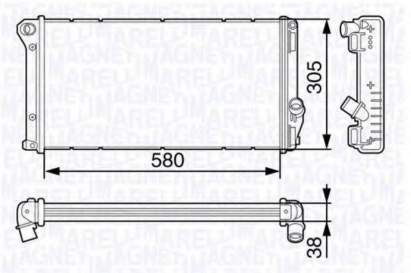 MAGNETI MARELLI 350213131900 Радіатор, охолодження двигуна