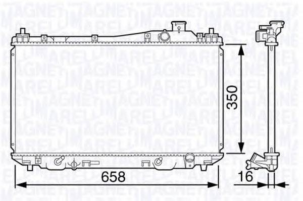 MAGNETI MARELLI 350213132900 Радіатор, охолодження двигуна