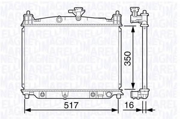 MAGNETI MARELLI 350213134400 Радіатор, охолодження двигуна