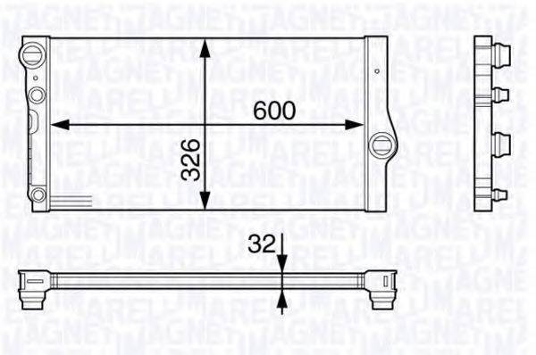 MAGNETI MARELLI 350213140500 Радіатор, охолодження двигуна