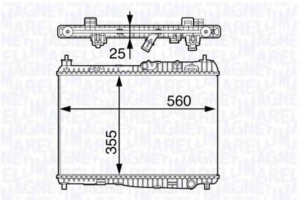 MAGNETI MARELLI 350213142100 Радіатор, охолодження двигуна