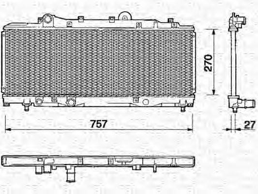 MAGNETI MARELLI 350213148000 Радіатор, охолодження двигуна