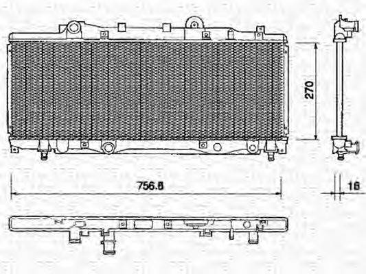 MAGNETI MARELLI 350213157000 Радіатор, охолодження двигуна