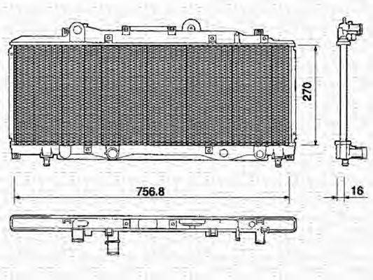 MAGNETI MARELLI 350213159000 Радіатор, охолодження двигуна