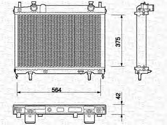 MAGNETI MARELLI 350213165000 Радіатор, охолодження двигуна