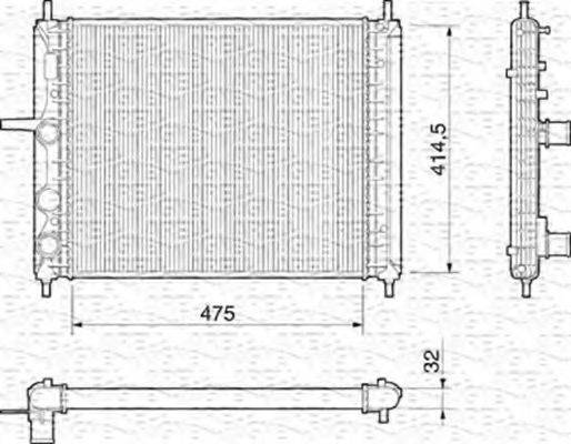 MAGNETI MARELLI 350213191000 Радіатор, охолодження двигуна