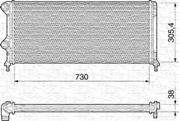 MAGNETI MARELLI 350213192000 Радіатор, охолодження двигуна