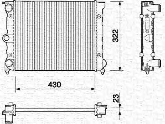 MAGNETI MARELLI 350213201000 Радіатор, охолодження двигуна