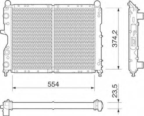 MAGNETI MARELLI 350213256000 Радіатор, охолодження двигуна