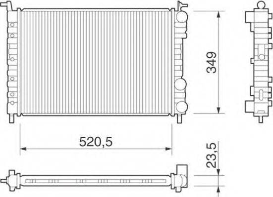 MAGNETI MARELLI 350213259000 Радіатор, охолодження двигуна