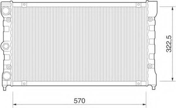 MAGNETI MARELLI 350213270000 Радіатор, охолодження двигуна