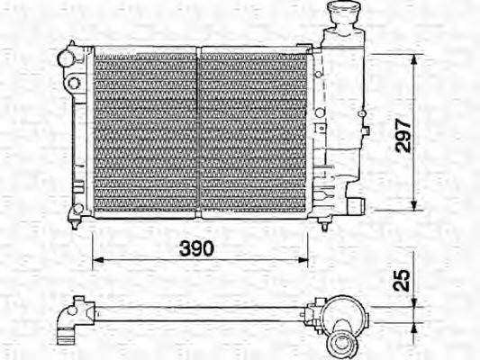 MAGNETI MARELLI 350213328000 Радіатор, охолодження двигуна