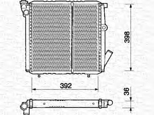 MAGNETI MARELLI 350213349000 Радіатор, охолодження двигуна