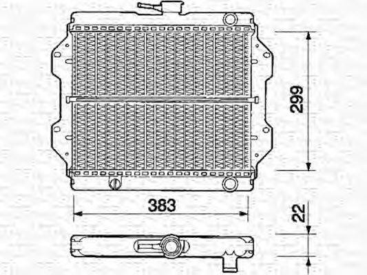 MAGNETI MARELLI 350213367000 Радіатор, охолодження двигуна