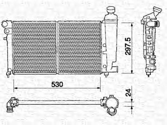 MAGNETI MARELLI 350213372000 Радіатор, охолодження двигуна