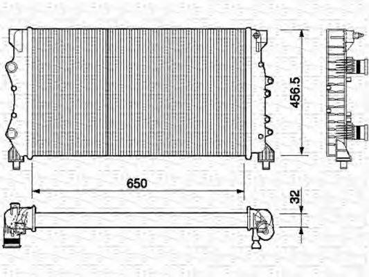 MAGNETI MARELLI 350213380000 Радіатор, охолодження двигуна