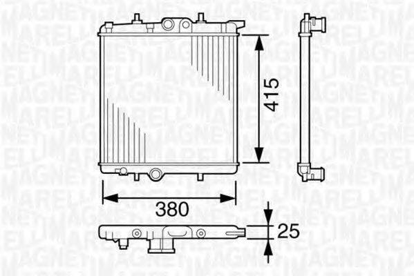 MAGNETI MARELLI 350213388000 Радіатор, охолодження двигуна