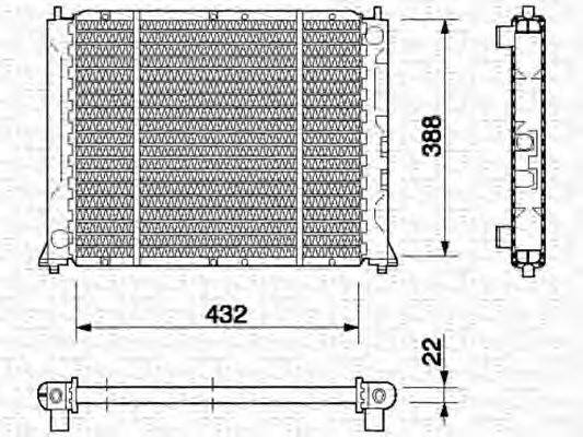 MAGNETI MARELLI 350213413000 Радіатор, охолодження двигуна