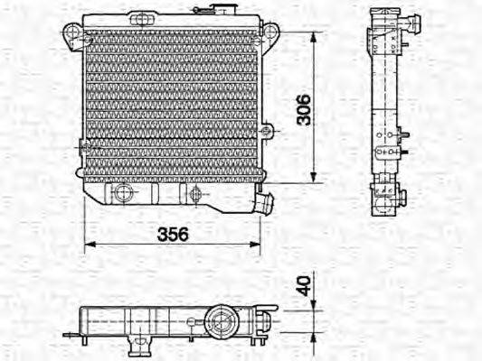 MAGNETI MARELLI 350213416000 Радіатор, охолодження двигуна