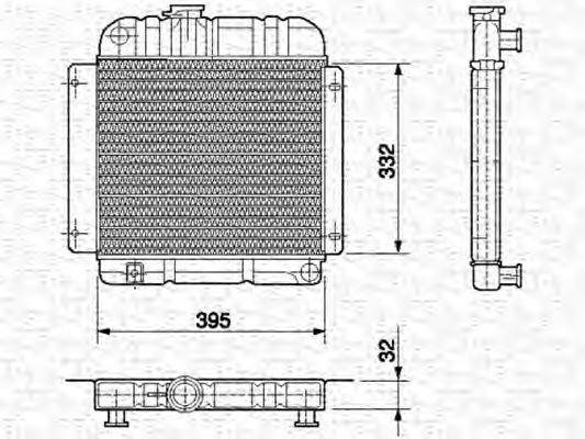 MAGNETI MARELLI 350213417000 Радіатор, охолодження двигуна