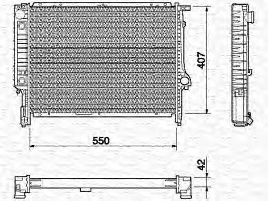 MAGNETI MARELLI 350213433000 Радіатор, охолодження двигуна