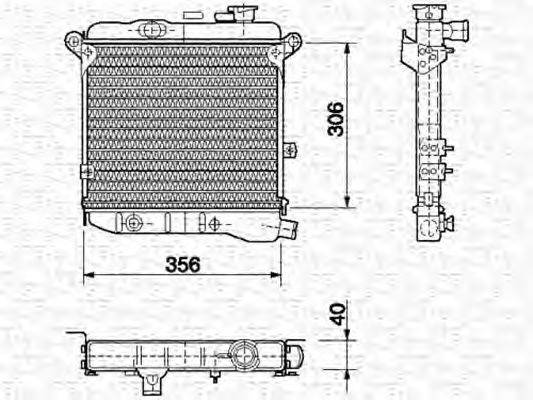 MAGNETI MARELLI 350213451000 Радіатор, охолодження двигуна