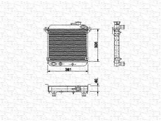 MAGNETI MARELLI 350213452000 Радіатор, охолодження двигуна