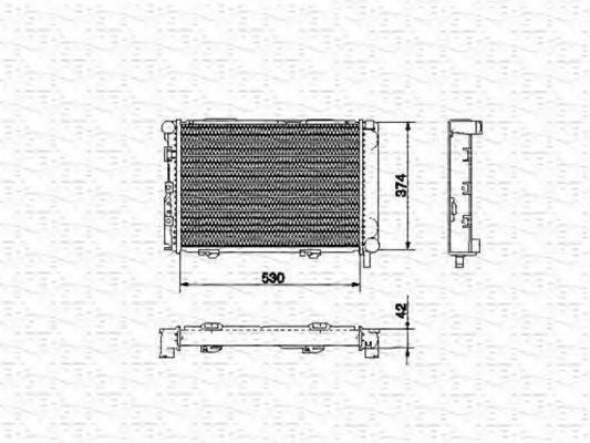 MAGNETI MARELLI 350213529000 Радіатор, охолодження двигуна