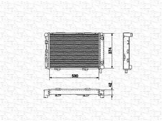 MAGNETI MARELLI 350213530000 Радіатор, охолодження двигуна