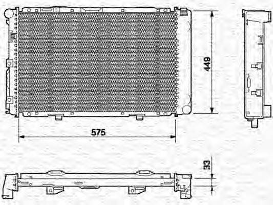 MAGNETI MARELLI 350213543000 Радіатор, охолодження двигуна