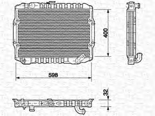 MAGNETI MARELLI 350213549000 Радіатор, охолодження двигуна