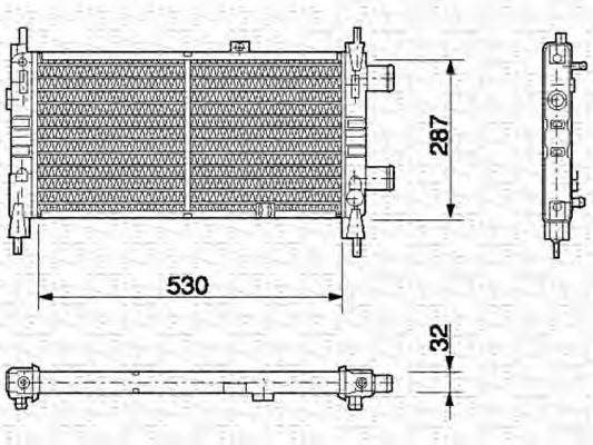 MAGNETI MARELLI 350213582000 Радіатор, охолодження двигуна