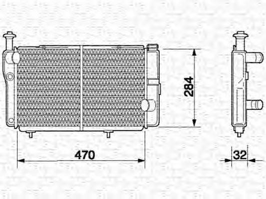 MAGNETI MARELLI 350213597000 Радіатор, охолодження двигуна