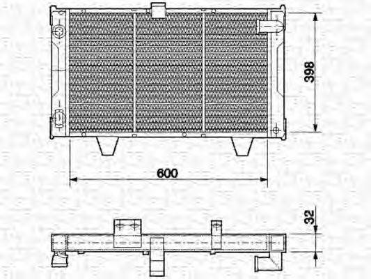 MAGNETI MARELLI 350213598000 Радіатор, охолодження двигуна