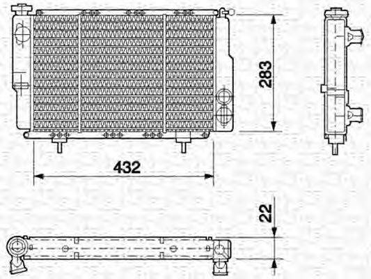 MAGNETI MARELLI 350213611000 Радіатор, охолодження двигуна