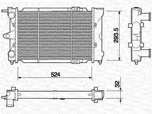 MAGNETI MARELLI 350213651000 Радіатор, охолодження двигуна