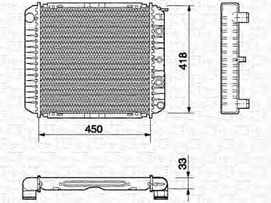 MAGNETI MARELLI 350213659000 Радіатор, охолодження двигуна