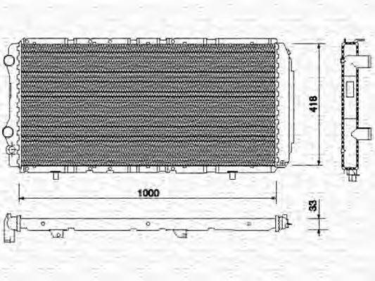 MAGNETI MARELLI 350213708000 Радіатор, охолодження двигуна