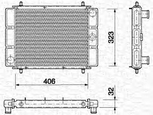 MAGNETI MARELLI 350213721000 Радіатор, охолодження двигуна