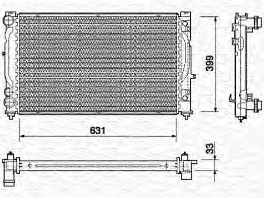 MAGNETI MARELLI 350213739000 Радіатор, охолодження двигуна