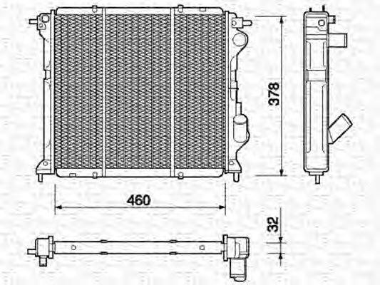 MAGNETI MARELLI 350213758000 Радіатор, охолодження двигуна