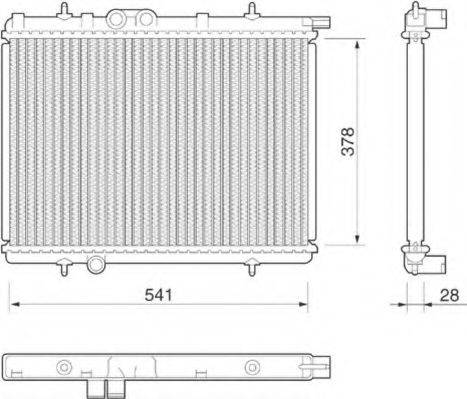 MAGNETI MARELLI 350213797000 Радіатор, охолодження двигуна