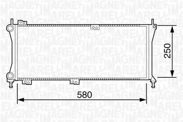 MAGNETI MARELLI 350213814003 Радіатор, охолодження двигуна