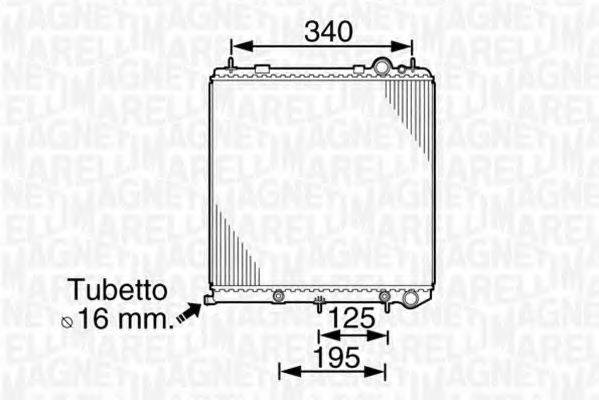 MAGNETI MARELLI 350213820000 Радіатор, охолодження двигуна