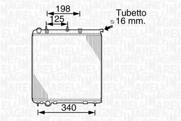 MAGNETI MARELLI 350213821000 Радіатор, охолодження двигуна