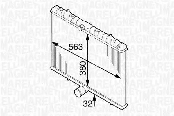 MAGNETI MARELLI 350213904000 Радіатор, охолодження двигуна